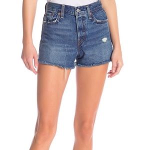 Levi’s Wedgie Shorts in All Blue Denim Shorts NWT